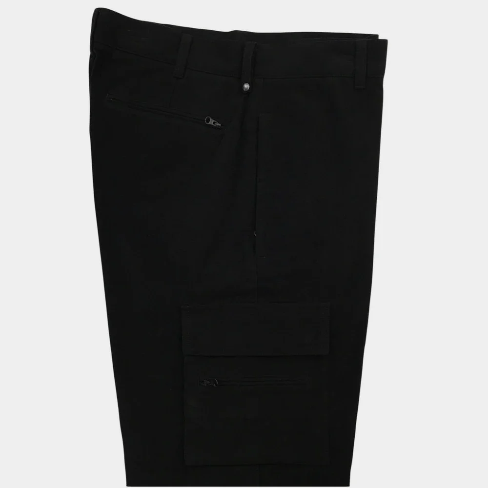 VINTAGE Banana Republic Mens Black Cotton Utility Cargo Pants 35x32 Straight